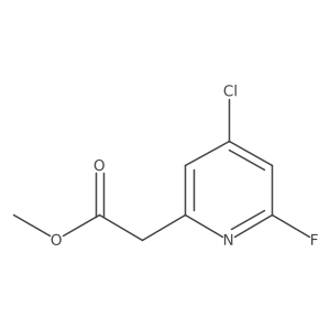 Methyl 2-(4-chloro-6-fluoropyridin-2-yl)acetate结构式