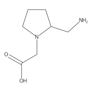 2-[(2S)-2-(Aminomethyl)pyrrolidin-1-YL]acetic acid Structure