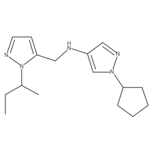 N-{[1-(butan-2-yl)-1H-pyrazol-5-yl]methyl}-1-cyclopentyl-1H-pyrazol-4-amine结构式