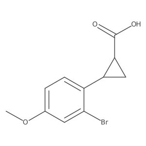 2-(2-Bromo-4-methoxyphenyl)cyclopropane-1-carboxylic acid结构式