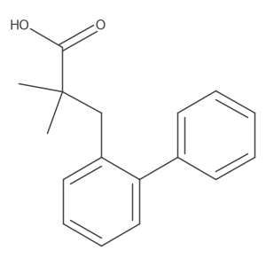 2,2-Dimethyl-3-(2-phenylphenyl)propanoic acid结构式