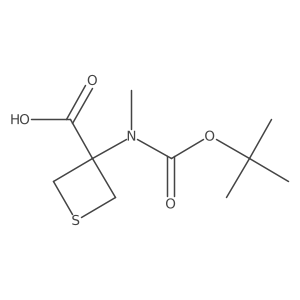 3-[tert-Butoxycarbonyl(methyl)amino]thietane-3-carboxylic acid Structure