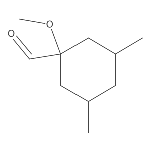 1-Methoxy-3,5-dimethylcyclohexane-1-carbaldehyde Structure