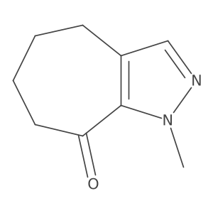 1-Methyl-4,5,6,7-tetrahydrocyclohepta[c]pyrazol-8-one结构式