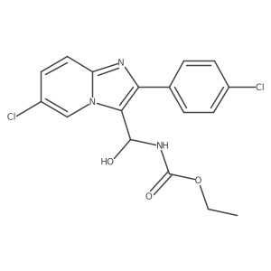 Carbamic acid, [[6-chloro-2-(4-chlorophenyl)imidazo[1,2-a]pyridin-3-yl]hydroxymethyl]-, ethyl ester Structure