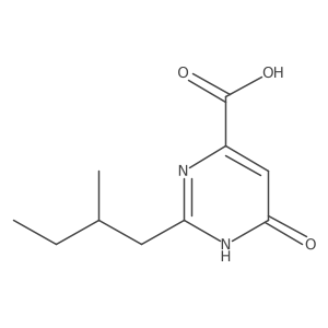 6-Hydroxy-2-(2-methylbutyl)pyrimidine-4-carboxylic acid Structure
