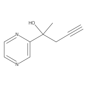 2-(2-Pyrazinyl)-4-pentyn-2-ol Structure