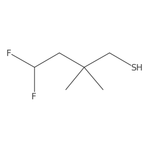 4,4-Difluoro-2,2-dimethylbutane-1-thiol结构式