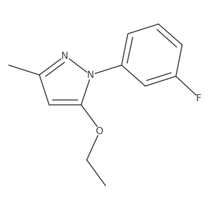 1H-Pyrazole, 5-ethoxy-1-(3-fluorophenyl)-3-methyl-结构式