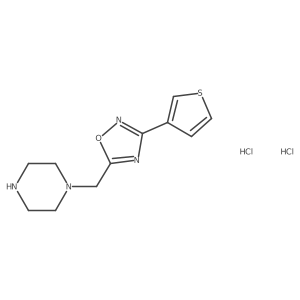 1-{[3-(Thiophen-3-yl)-1,2,4-oxadiazol-5-yl]methyl}piperazine dihydrochloride Structure