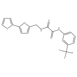 N-{[5-(thiophen-2-yl)furan-2-yl]methyl}-N'-[3-(trifluoromethyl)phenyl]ethanediamide结构式