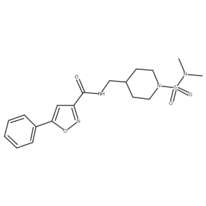 N-((1-(N,N-dimethylsulfamoyl)piperidin-4-yl)methyl)-5-phenylisoxazole-3-carboxamide Structure