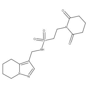2-(2,6-dioxopiperidin-1-yl)-N-((4,5,6,7-tetrahydropyrazolo[1,5-a]pyridin-3-yl)methyl)ethanesulfonamide Structure