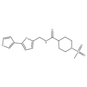 N-([2,3'-bifuran]-5-ylmethyl)-1-(methylsulfonyl)piperidine-4-carboxamide Structure