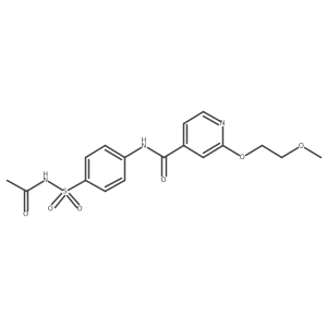 N-(4-(N-acetylsulfamoyl)phenyl)-2-(2-methoxyethoxy)isonicotinamide结构式
