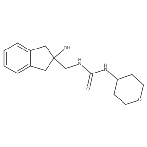1-((2-hydroxy-2,3-dihydro-1H-inden-2-yl)methyl)-3-(tetrahydro-2H-pyran-4-yl)urea Structure