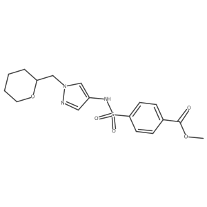 methyl 4-(N-(1-((tetrahydro-2H-pyran-2-yl)methyl)-1H-pyrazol-4-yl)sulfamoyl)benzoate结构式