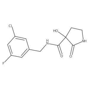 (R)-N-(3-Chloro-5-fluorobenzyl)-3-hydroxy-2-oxopyrrolidine-3-carboxamide Structure