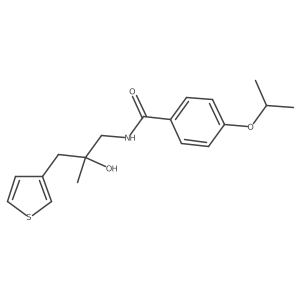 N-{2-hydroxy-2-[(thiophen-3-yl)methyl]propyl}-4-(propan-2-yloxy)benzamide Structure