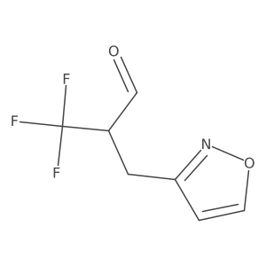 3,3,3-Trifluoro-2-[(1,2-oxazol-3-yl)methyl]propanal结构式