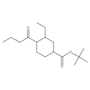 1-(tert-Butyl) 4-ethyl 3-ethylpiperidine-1,4-dicarboxylate Structure