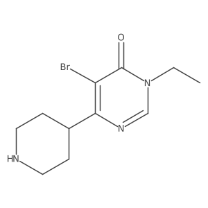 5-Bromo-3-ethyl-6-(piperidin-4-yl)-3,4-dihydropyrimidin-4-one Structure