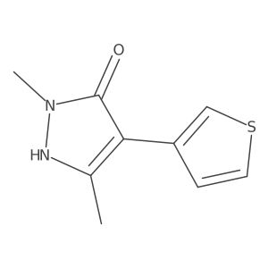 1,3-dimethyl-4-(thiophen-3-yl)-1H-pyrazol-5-ol结构式
