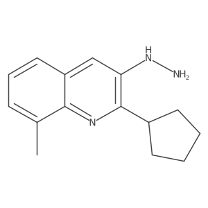 2-Cyclopentyl-3-hydrazinyl-8-methylquinoline结构式