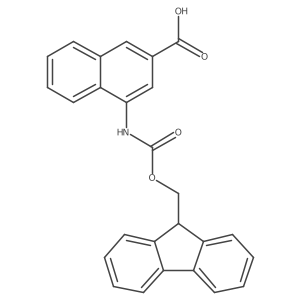 4-({[(9H-fluoren-9-yl)methoxy]carbonyl}amino)naphthalene-2-carboxylic acid结构式