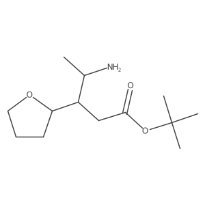 Tert-butyl 4-amino-3-(oxolan-2-yl)pentanoate结构式