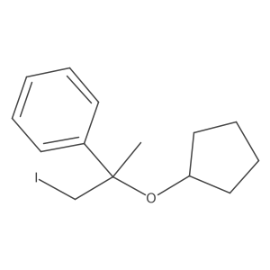 [2-(Cyclopentyloxy)-1-iodopropan-2-yl]benzene Structure