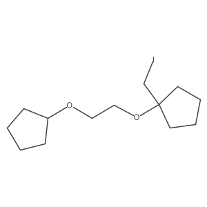 1-[2-(Cyclopentyloxy)ethoxy]-1-(iodomethyl)cyclopentane结构式