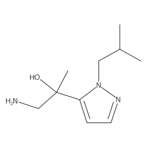 1-amino-2-[1-(2-methylpropyl)-1H-pyrazol-5-yl]propan-2-ol结构式