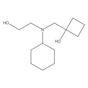 1-{[Cyclohexyl(2-hydroxyethyl)amino]methyl}cyclobutan-1-ol Structure