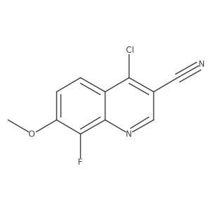 4-Chloro-8-fluoro-7-methoxyquinoline-3-carbonitrile Structure