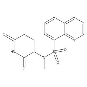 N-(2,6-dioxopiperidin-3-yl)-N-methylquinoline-8-sulfonamide结构式