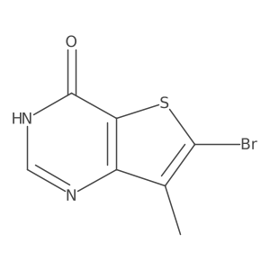 6-Bromo-7-methyl-thieno[3,2-d]pyrimidin-4(3h)-one结构式