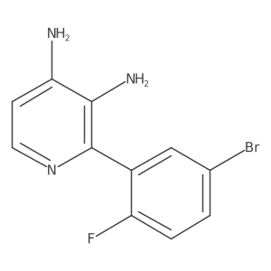 2-(5-Bromo-2-fluorophenyl)pyridine-3,4-diamine Structure