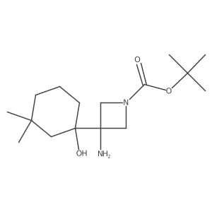 Tert-butyl 3-amino-3-(1-hydroxy-3,3-dimethylcyclohexyl)azetidine-1-carboxylate Structure