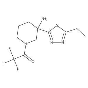 1-[3-Amino-3-(5-ethyl-1,3,4-thiadiazol-2-yl)piperidin-1-yl]-2,2,2-trifluoroethan-1-one Structure