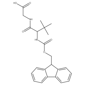 2-[2-({[(9H-fluoren-9-yl)methoxy]carbonyl}amino)-3,3-dimethylbutanamido]acetic acid Structure