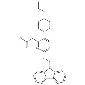 4-(4-ethoxypiperidin-1-yl)-3-({[(9H-fluoren-9-yl)methoxy]carbonyl}amino)-4-oxobutanoic acid结构式
