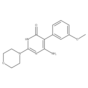 6-Amino-5-(3-methoxyphenyl)-2-(morpholin-4-yl)-3,4-dihydropyrimidin-4-one Structure