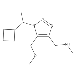 {[1-(1-cyclobutylethyl)-5-(methoxymethyl)-1H-1,2,3-triazol-4-yl]methyl}(methyl)amine Structure