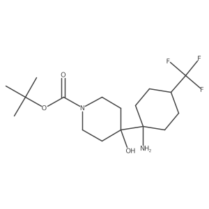 Tert-butyl 4-[1-amino-4-(trifluoromethyl)cyclohexyl]-4-hydroxypiperidine-1-carboxylate Structure