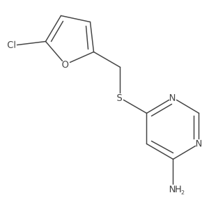 6-{[(5-Chlorofuran-2-yl)methyl]sulfanyl}pyrimidin-4-amine结构式