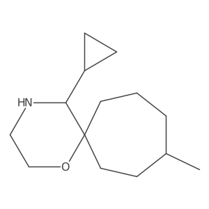 5-Cyclopropyl-9-methyl-1-oxa-4-azaspiro[5.6]dodecane结构式