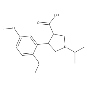 4-(2,5-Dimethoxyphenyl)-1-(propan-2-yl)pyrrolidine-3-carboxylic acid结构式