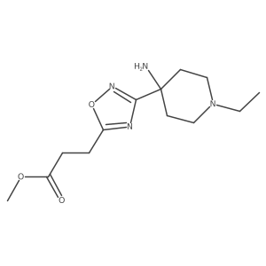 Methyl 3-[3-(4-amino-1-ethylpiperidin-4-yl)-1,2,4-oxadiazol-5-yl]propanoate Structure