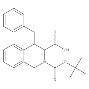 4-Benzyl-2-(tert-butoxycarbonyl)-1,2,3,4-tetrahydro-3-isoquinolinecarboxylic acid Structure